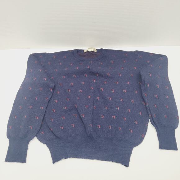 Vintage Tricots St Raphael Sweater Mens XS/Small Navy Knit 100% Pure New Wool - Picture 1 of 9